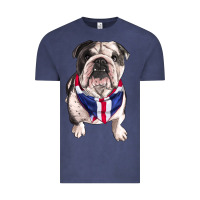 Vintage Denim English Dog Vintage Tee - RanaPortraitStore