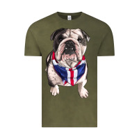 Vintage Olive English Dog Vintage Tee - RanaPortraitStore
