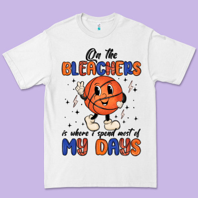 On The Bleachers Is Where I Spend Most Of My Days Premium Tee Designed By Maliassmallbusiness