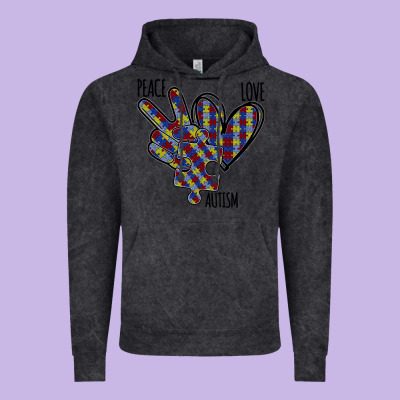 Peace Love Autism Vintage Hoodie Designed By Bettercallsaul