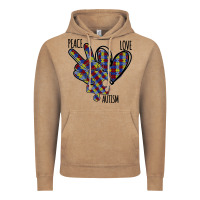 Vintage Coffee Peace Love Autism Vintage Hoodie - Bettercallsaul