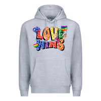 Heather Grey Love wins Premium Hoodie - FaDigitalArtStudio