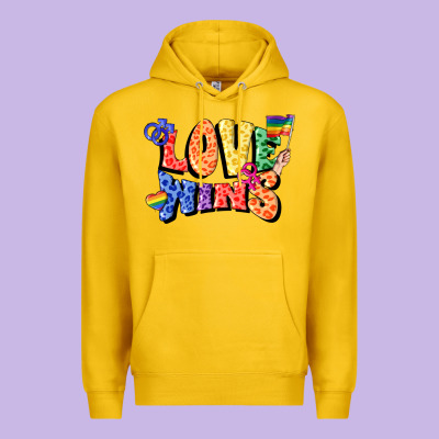Love Wins Premium Hoodie Designed By Fadigitalartstudio