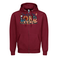 Burgundy Trust in the lord with all your heart Zipper Hoodie - FaDigitalArtStudio