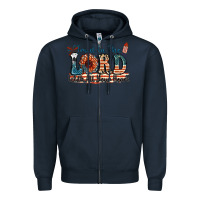 Navy Trust in the lord with all your heart Zipper Hoodie - FaDigitalArtStudio