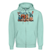 Seafoam Trust in the lord with all your heart Zipper Hoodie - FaDigitalArtStudio