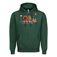 Sports Green Trust in the lord with all your heart Zipper Hoodie - FaDigitalArtStudio