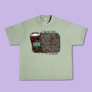 I Run On Coffee And Christmas Cheer Urban Heavy Tee Designed By Bettercallsaul