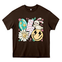 Chocolate Brown retro easter Heavy Core Tee - MaliasSmallBusiness