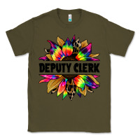 Army Green deputy clerk tie dye sunflower Classic Tee - Jasminsmagicworld
