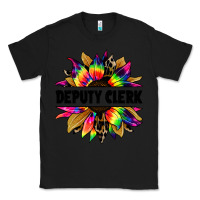 Black deputy clerk tie dye sunflower Classic Tee - Jasminsmagicworld