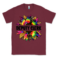 Burgundy deputy clerk tie dye sunflower Classic Tee - Jasminsmagicworld