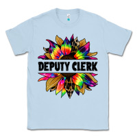 Dusty Blue deputy clerk tie dye sunflower Classic Tee - Jasminsmagicworld