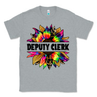 Heather Grey deputy clerk tie dye sunflower Classic Tee - Jasminsmagicworld