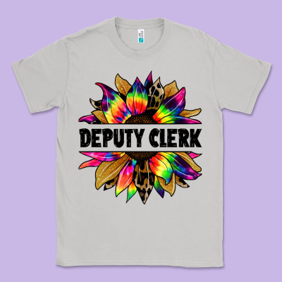 Deputy Clerk Tie Dye Sunflower Classic Tee Designed By Jasminsmagicworld
