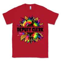 Red deputy clerk tie dye sunflower Classic Tee - Jasminsmagicworld