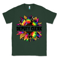 Sports Green deputy clerk tie dye sunflower Classic Tee - Jasminsmagicworld
