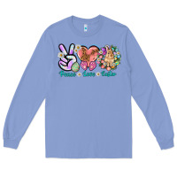 Colony Blue Peace love Easter Long Sleeve Tee - NancyCooperArtShop