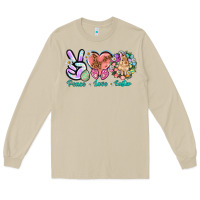 Mushroom Peace love Easter Long Sleeve Tee - NancyCooperArtShop