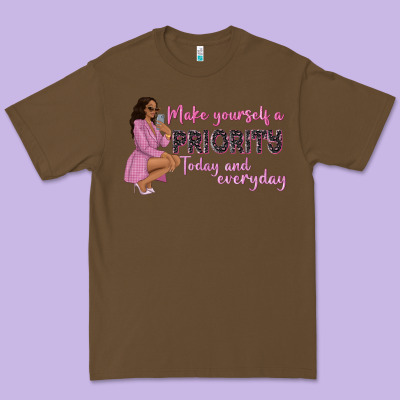 Make Yourself A Priority Today And Everyday Afro W Premium Tee Designed By Nancycooperartshop
