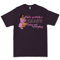 Plum make yourself a priority today and everyday afro w Premium Tee - NancyCooperArtShop