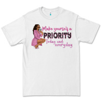 White make yourself a priority today and everyday afro w Premium Tee - NancyCooperArtShop