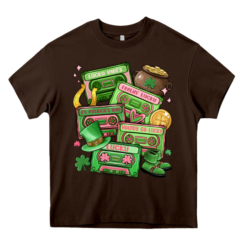 St Patrick's Day Cassette Tapes Heavy Core Tee by MaliasSmallBusiness | Teevron
