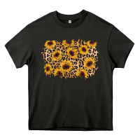 Asphalt sunflower leopard background Heavy Core Tee - AdoDesignShop