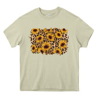 Mossy sunflower leopard background Heavy Core Tee - AdoDesignShop