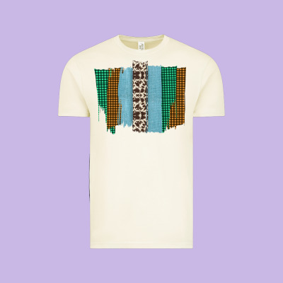 Western Farm Life Cowhide Brush Strokes Vintage Tee Designed By Bettercallsaul