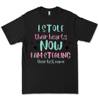 Black i stole their hearts now i am stealing their last Premium Tee - MaliasSmallBusiness