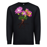 Black Bitterroot Flower Premium Sweatshirt - LillyAllenDesigns