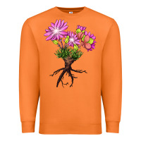 Carrot Bitterroot Flower Premium Sweatshirt - LillyAllenDesigns