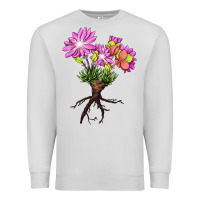 Dove Grey Bitterroot Flower Premium Sweatshirt - LillyAllenDesigns