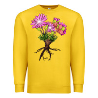 Lemon Bitterroot Flower Premium Sweatshirt - LillyAllenDesigns