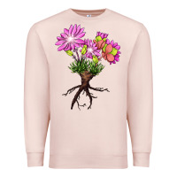 Pale Pink Bitterroot Flower Premium Sweatshirt - LillyAllenDesigns