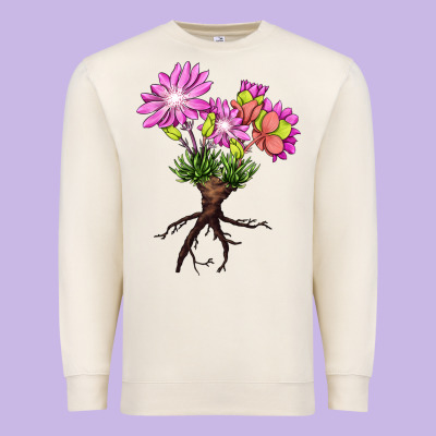 Bitterroot Flower Premium Sweatshirt Designed By Lillyallendesigns