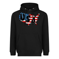 Black Usa Heavyweight Hoodie - CowhideDigitalArt