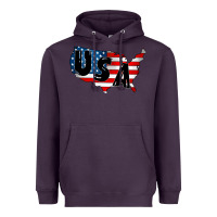 Plum Usa Heavyweight Hoodie - CowhideDigitalArt