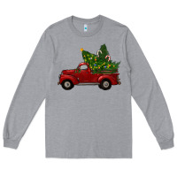 Heather Grey Christmas Trees With Truck Long Sleeve Tee - RanaPortraitStore