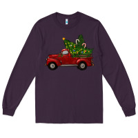 Plum Christmas Trees With Truck Long Sleeve Tee - RanaPortraitStore