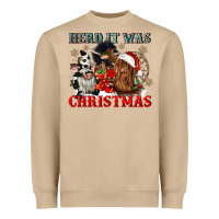 Mushroom herd it was christmas Heavyweight Sweatshirt - CowGirlArtShop