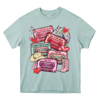 Arona valentines day cassette tapes Heavy Core Tee - MaliasSmallBusiness