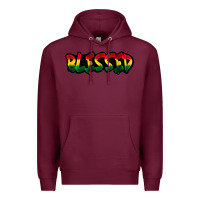 Burgundy Juneteenth blessed Premium Hoodie - FaDigitalArtStudio