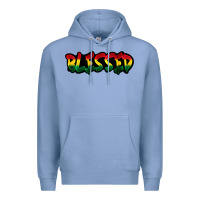 Colony Blue Juneteenth blessed Premium Hoodie - FaDigitalArtStudio