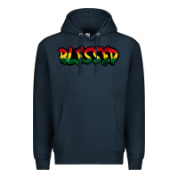 Navy Juneteenth blessed Premium Hoodie - FaDigitalArtStudio
