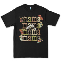 Black mama mama mama mama western flower Premium Tee - NancyCooperArtShop