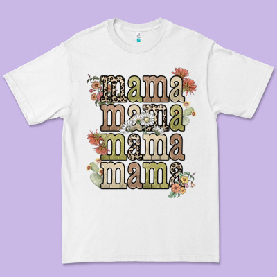 Mama Mama Mama Mama Western Flower Premium Tee Designed By Nancycooperartshop