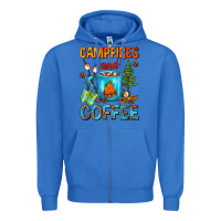 True Royal Campfires And Coffee Camping Coffee Zipper Hoodie - FaDigitalArtStudio