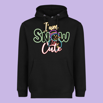 L Am Snow Cute Heavyweight Hoodie Designed By Cowhidedigitalart